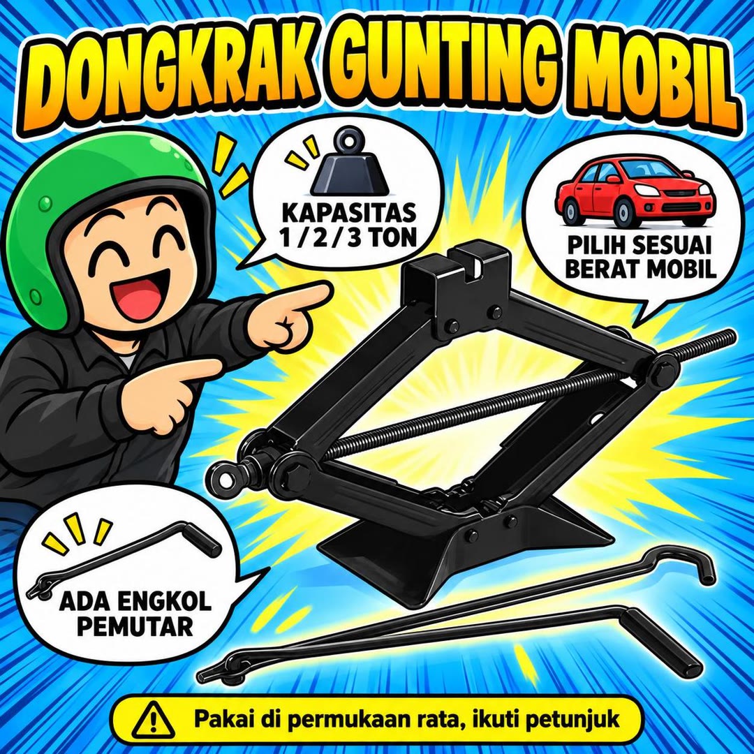 Dongkrak Gunting Mobil 1/2/3 Ton
