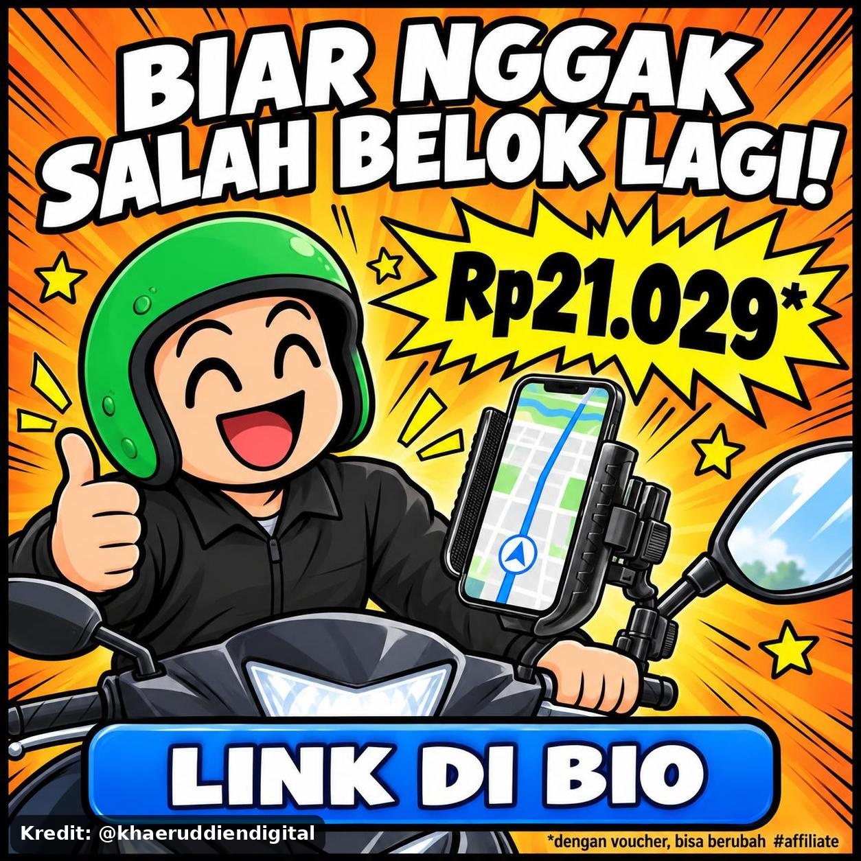 Ringkasan penawaran Holder HP Spion Motor Double Lock, link affiliate