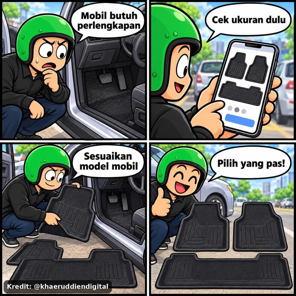 Ricaro Continental Karpet Mobil 3 Pcs 2 Baris