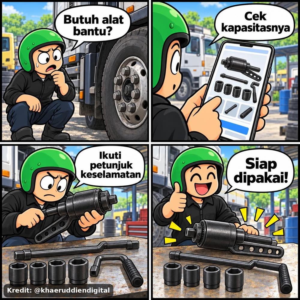 Chige Kunci Impact Manual Truk Fuso Kunci Roda