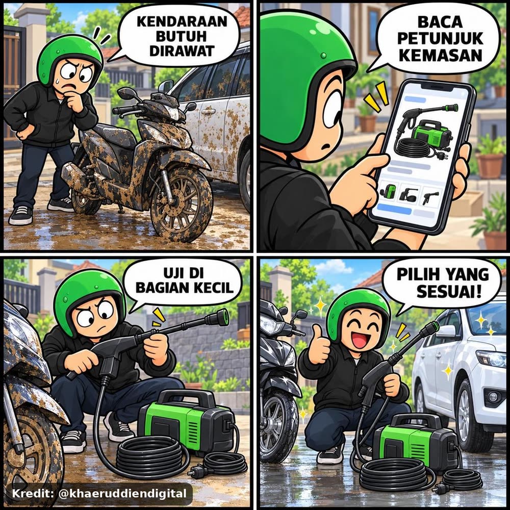 Soarfly 680W Alat Steam Cuci Motor & Mobil