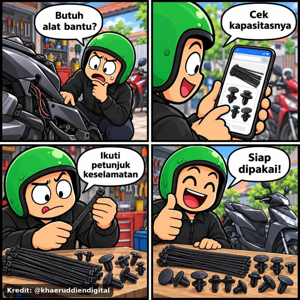 Tali Pengikat Multifungsi Kabel Tie Body Kendaraan Mobil